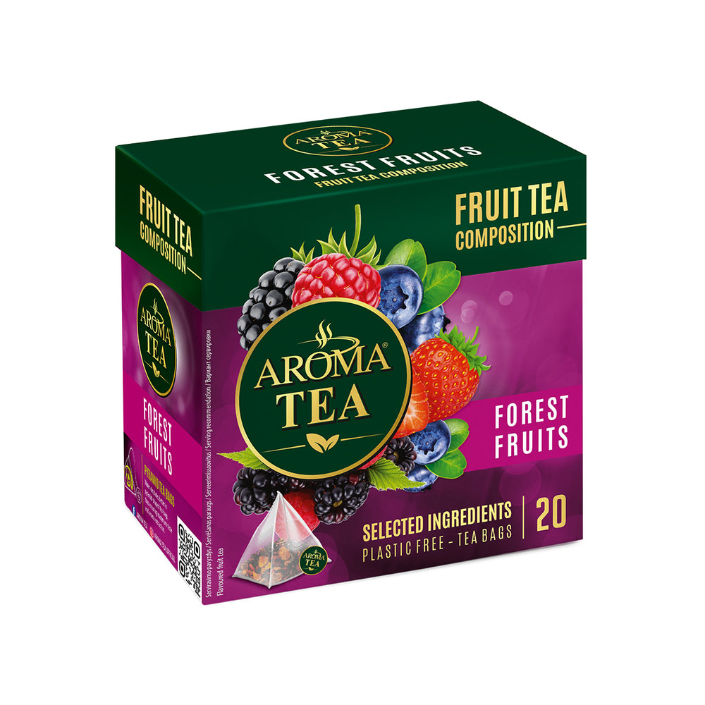 
            
                Peržiūrėti nuotrauka galerijos peržiūroje, Miško uogų skonio AROMA TEA vaisinė arbata, Pakuotė
            
        
