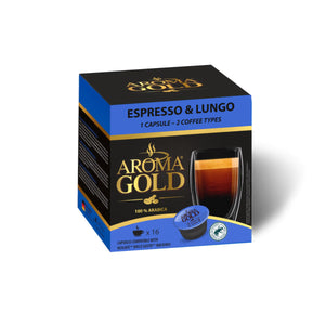 Kavos kapsulės AROMA GOLD Espresso & Lungo, 3 dėžučių pakuotė