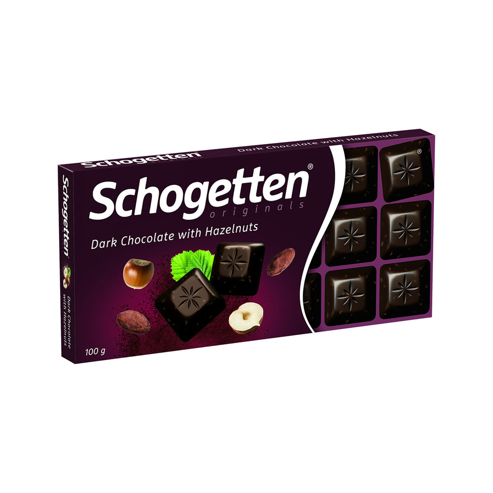 
            
                Peržiūrėti nuotrauka galerijos peržiūroje, Šokoladas SCHOGETTEN Dark Chocolate with Hazelnuts, 100 g
            
        