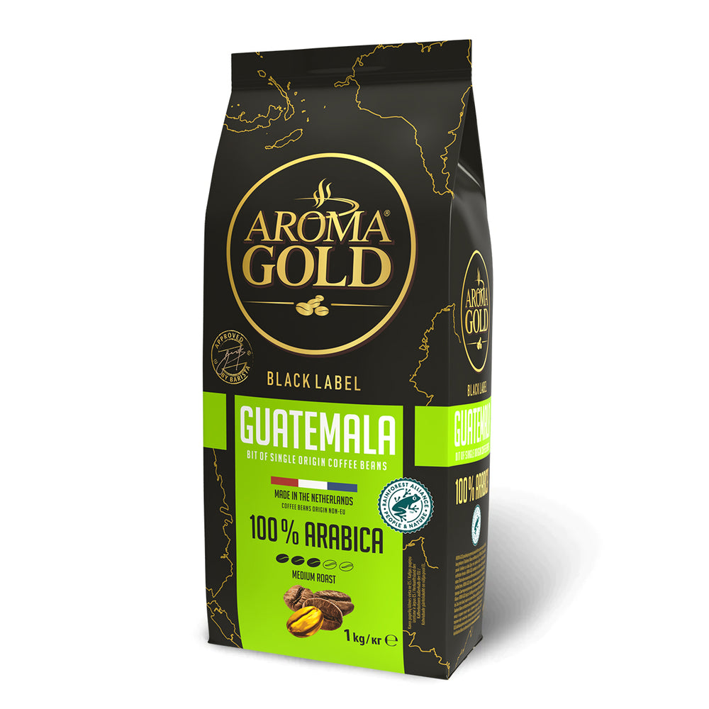 Kavos pupelės AROMA GOLD Black Label Guatemala, 1 kg