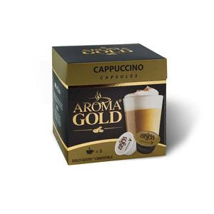 Kavos kapsulės AROMA GOLD Cappuccino, 3 dėžučių pakuotė
