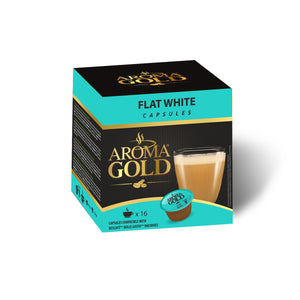 Kavos kapsulės AROMA GOLD Flat White, 3 dėžučių pakuotė