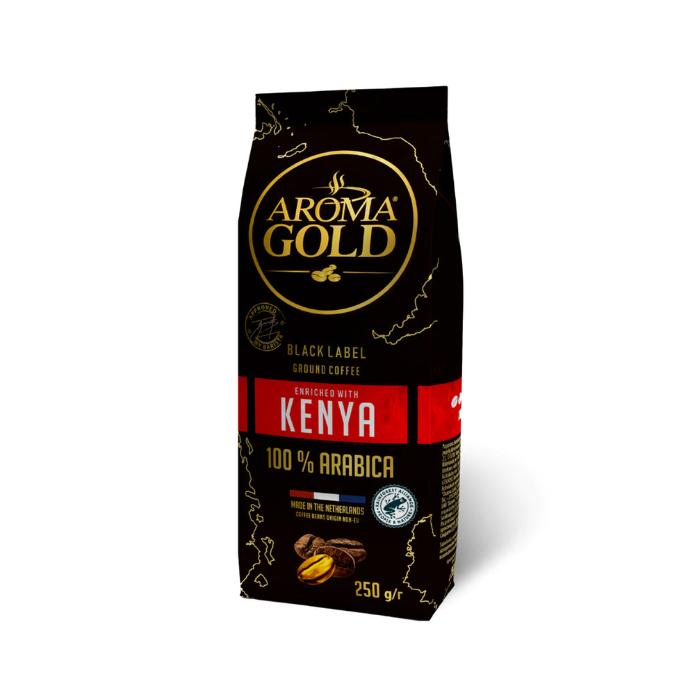 Malta kava AROMA GOLD Black Label Kenya, 250 g, 10 vienetų pakuotė