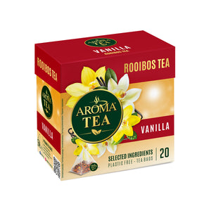 Vanilės skonio AROMA TEA siauralapių raibsteglių arbata, 10 dėžučių pakuotė